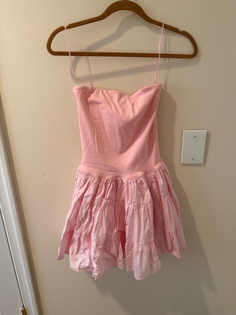 Pink Strapless Mini Dress
